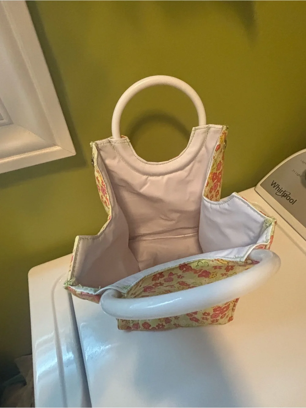 Kids Floral Handle Tote Bag - Pink & Yellow